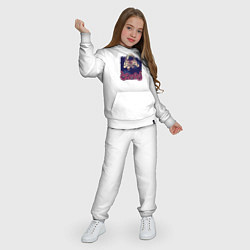 Костюм хлопковый детский Фотограф космонавт с цветами, цвет: белый — фото 2