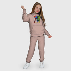 Костюм хлопковый детский GAME POPPY PLAYTIME Mini Huggies, цвет: пыльно-розовый — фото 2