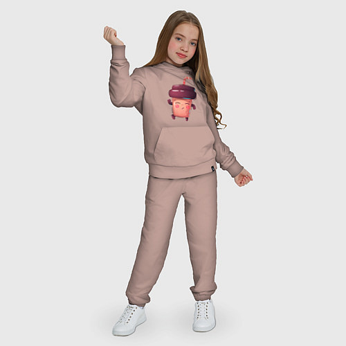 Детский костюм Веселый стаканчик с кофе / Пыльно-розовый – фото 3