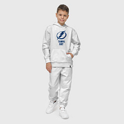 Костюм хлопковый детский Тампа-Бэй 3D Logo, цвет: белый — фото 2