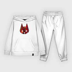 Костюм хлопковый детский Кот из игры Stray, цвет: белый
