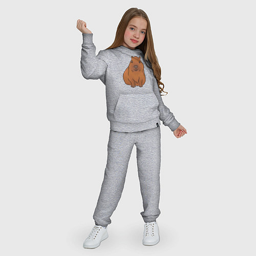 Детский костюм Капибара сидит и радуется / Меланж – фото 3