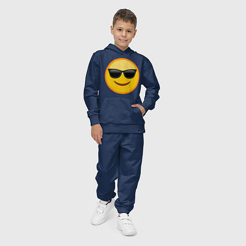 Детский костюм Эмоджи в Солнечных Очках / Тёмно-синий – фото 4