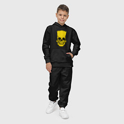 Костюм хлопковый детский Череп Барта Симпсона, цвет: черный — фото 2