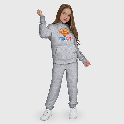 Детский костюм CapyGYM - лучший бодибилдинг / Меланж – фото 3