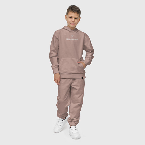 Детский костюм Kingsman - логотип / Пыльно-розовый – фото 4