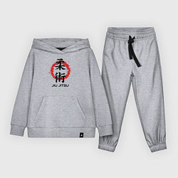 Детский костюм Jiu jitsu red splashes logo