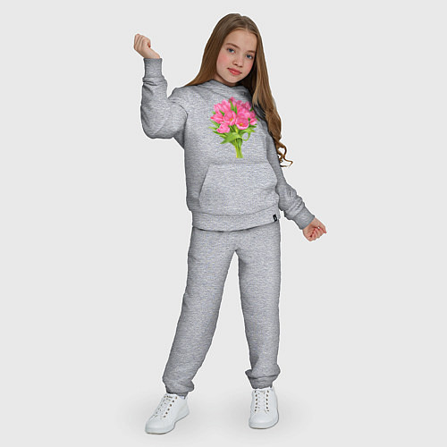 Детский костюм Букет розовых тюльпанов / Меланж – фото 3