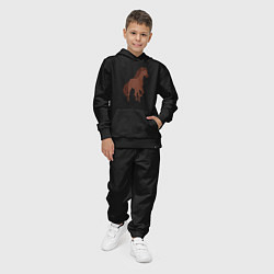 Костюм хлопковый детский Лошадка мустанг, цвет: черный — фото 2