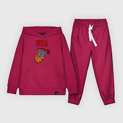 Костюм хлопковый детский Basketball - NBA logo, цвет: маджента