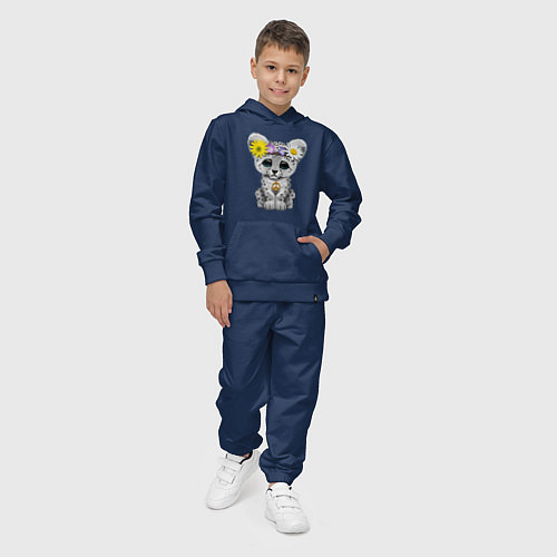 Детский костюм Мир - Снежный Леопард / Тёмно-синий – фото 4