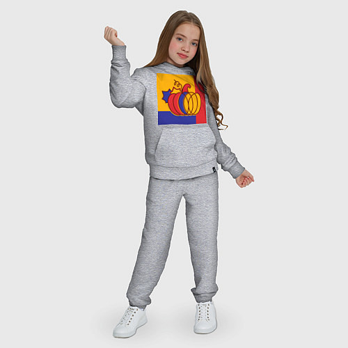 Детский костюм Тыква трехцветная винтаж / Меланж – фото 3