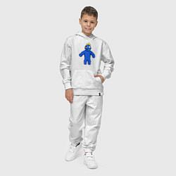 Костюм хлопковый детский Синий из Роблокс, цвет: белый — фото 2
