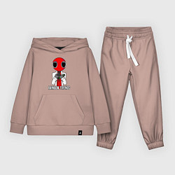 Костюм хлопковый детский Радужные друзья - Красный, цвет: пыльно-розовый