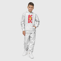 Костюм хлопковый детский AC DC logo, цвет: белый — фото 2