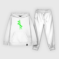 Костюм хлопковый детский Logotype - Cyberpunk: Edgerunners, цвет: белый
