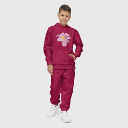 Костюм хлопковый детский Розовая маргаритка, цвет: маджента — фото 2