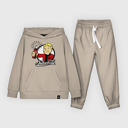 Костюм хлопковый детский Vault boy - nuka cola, цвет: миндальный