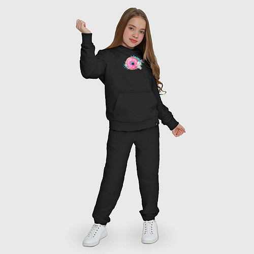 Детский костюм Серый зайчик розовым пончиком / Черный – фото 3