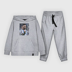 Костюм хлопковый детский Viva la Argentina - Lionel Messi - world champion, цвет: меланж