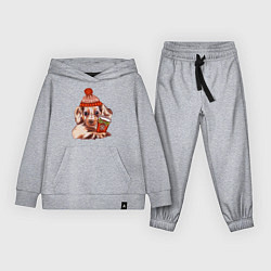 Детский костюм Щенок в зимней шапке и с кофе