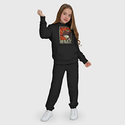Костюм хлопковый детский Obey frog, цвет: черный — фото 2
