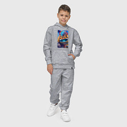 Костюм хлопковый детский Космонавт - нейросеть, цвет: меланж — фото 2