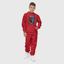 Костюм хлопковый детский Сальвадор Дали: Космический рыцарь, цвет: красный — фото 2