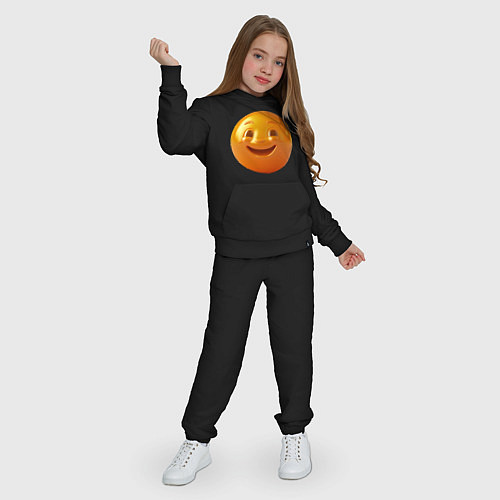 Детский костюм Смайлик-улыбка / Черный – фото 3