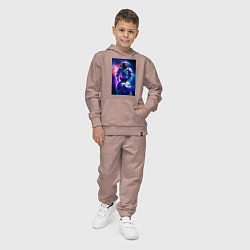 Костюм хлопковый детский Космический герой, цвет: пыльно-розовый — фото 2