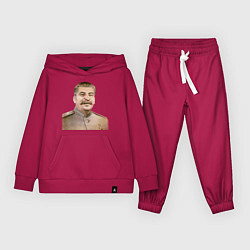 Костюм хлопковый детский Товарищ Сталин бюст, цвет: маджента