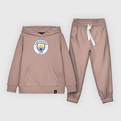 Костюм хлопковый детский Manchester City FC, цвет: пыльно-розовый