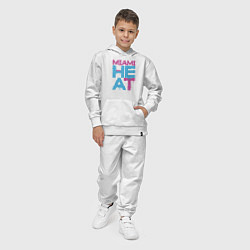 Костюм хлопковый детский Miami Heat style, цвет: белый — фото 2