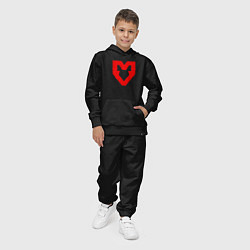 Костюм хлопковый детский Mouz лого, цвет: черный — фото 2