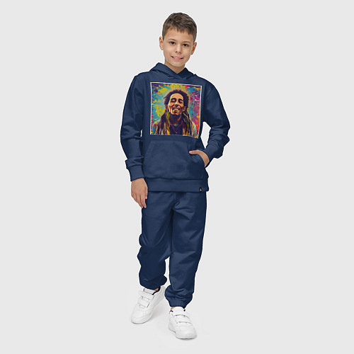 Детский костюм Граффити Кляксы Арт Боб Марли / Тёмно-синий – фото 4
