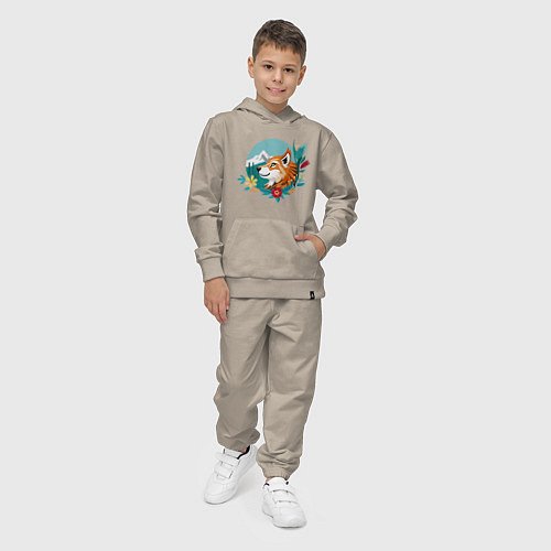 Детский костюм Лиса и горы среди цветов / Миндальный – фото 4