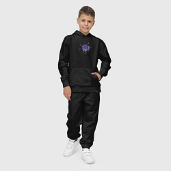 Костюм хлопковый детский Противогаз с брызгами чернил, цвет: черный — фото 2