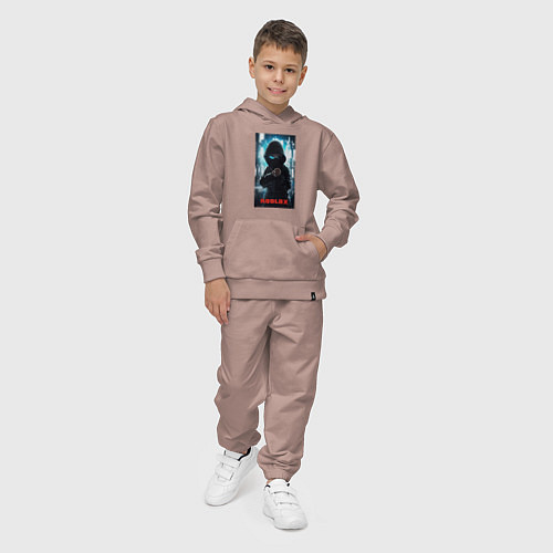 Детский костюм Roblox hacker / Пыльно-розовый – фото 4