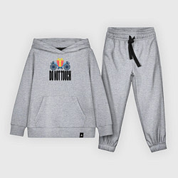 Костюм хлопковый детский Руками не трогать надпись, цвет: меланж