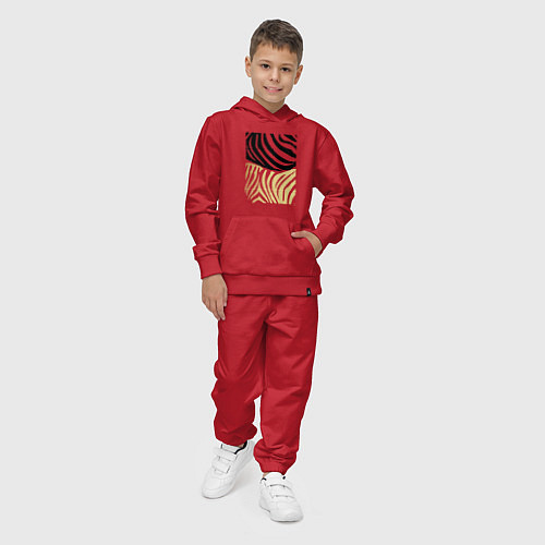 Детский костюм Принт зебра черно- золотой / Красный – фото 4