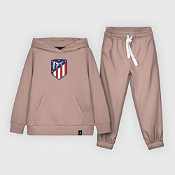 Костюм хлопковый детский Atletico Madrid FC, цвет: пыльно-розовый