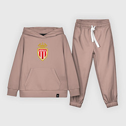 Костюм хлопковый детский Monaco fc sport, цвет: пыльно-розовый