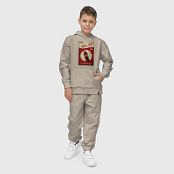 Костюм хлопковый детский Nuka cola price, цвет: миндальный — фото 2