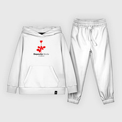 Костюм хлопковый детский Depeche Mode - Violator album logo, цвет: белый