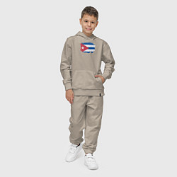 Костюм хлопковый детский Флаг Кубы, цвет: миндальный — фото 2