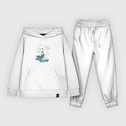 Детский костюм Маяк и волны - акварель