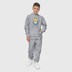 Костюм хлопковый детский Пасхальный гном с ушками, цвет: меланж — фото 2