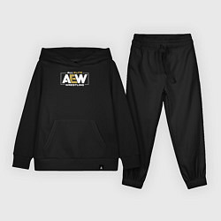 Костюм хлопковый детский All Elite Wrestling AEW, цвет: черный
