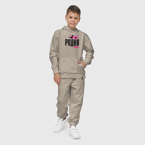 Детский костюм Родня невесты с птичками / Миндальный – фото 4