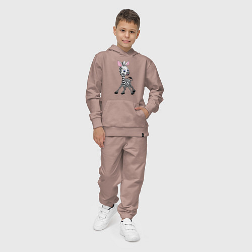 Детский костюм Мультяшная зебра / Пыльно-розовый – фото 4